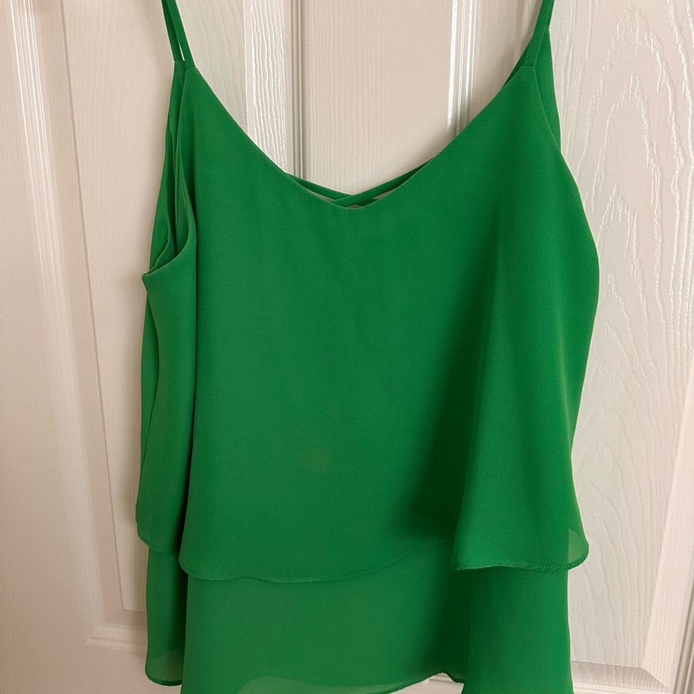 Annabella Vibrant Green Layered Camisole